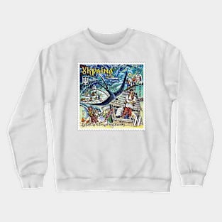 Ukraine Stamp Shchedryk, Carol of the Bells Crewneck Sweatshirt